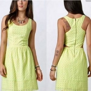 [american eagle] NWOT Neon Eyelet Cutout Dress | 4